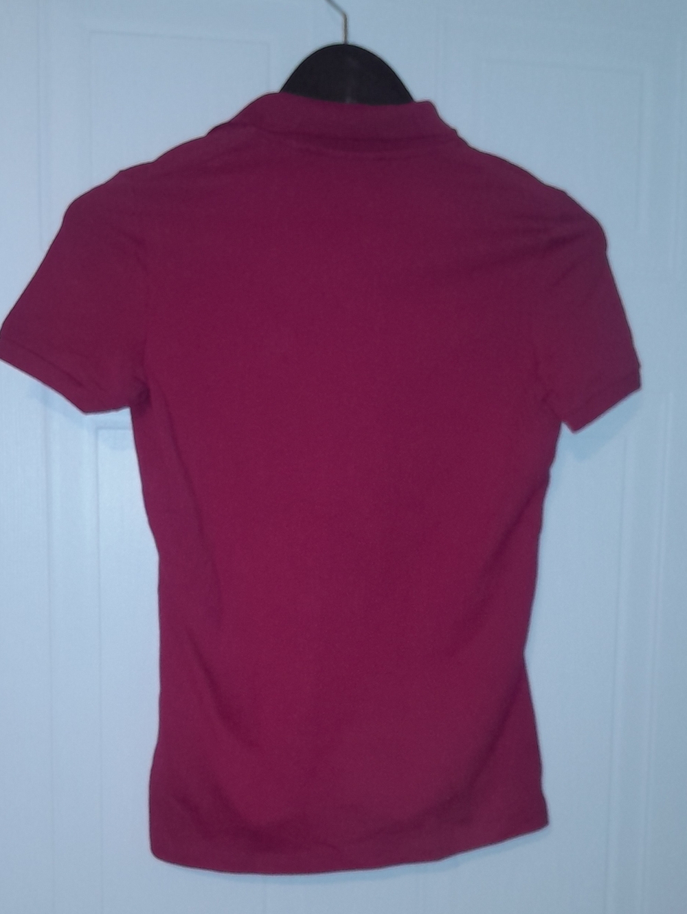 Lacoste Women's Raspberry Button-Down Polo - Picture 4 of 4